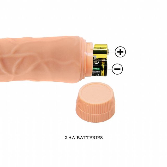 Pênis com Vibrador Barbara em Soft Skin com 19,5 x 4 cm