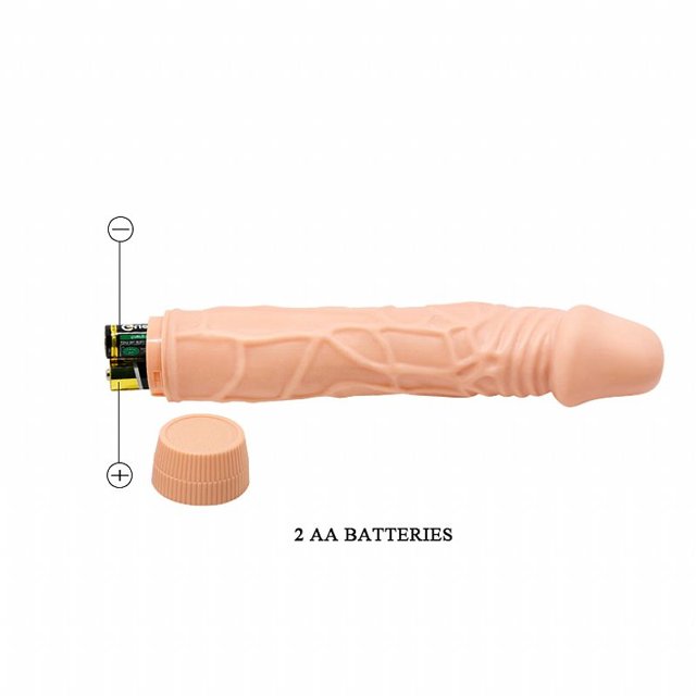 Pênis com Vibrador Barbara em Soft Skin com 22,5 x 4,5 cm