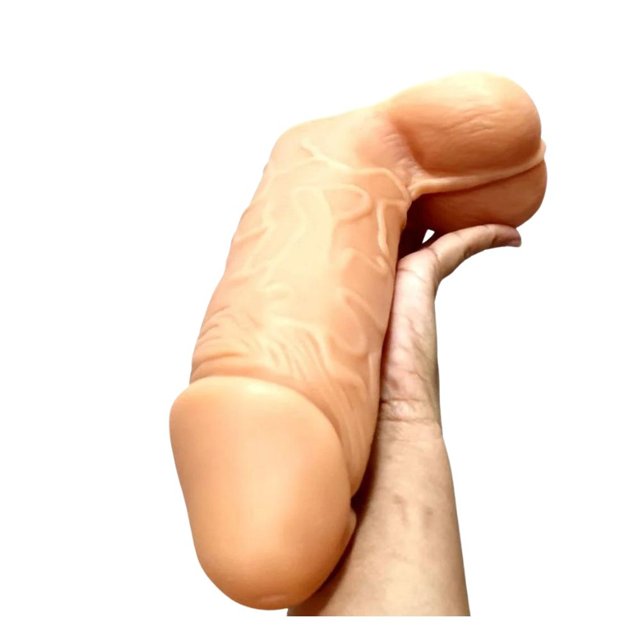Pênis Grande com Escroto cor Pele 23,2 x 7,5 cm