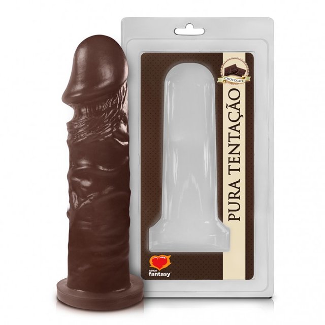 Pênis Realístico Aromático Chocolate com 15 x 3,8 cm