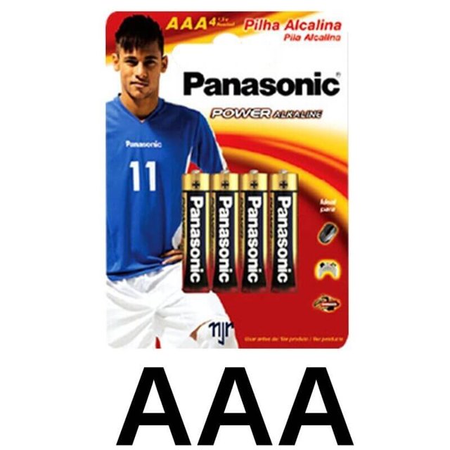 Pilha Alcalina Panasonic Palito Modelo AAA com 4 Unidades