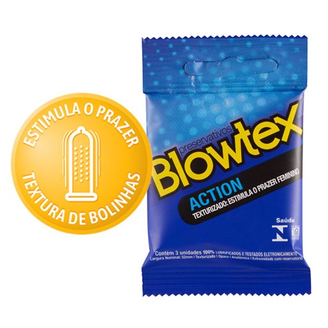 Preservativo Blowtex Action Texturizado 3 unidades