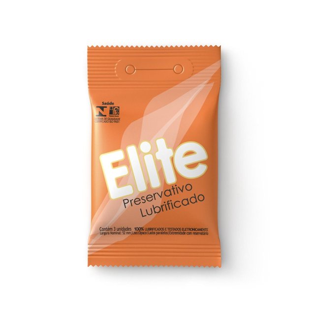 Preservativo Blowtex Tradicional Lubrificado Elite 3 unidades