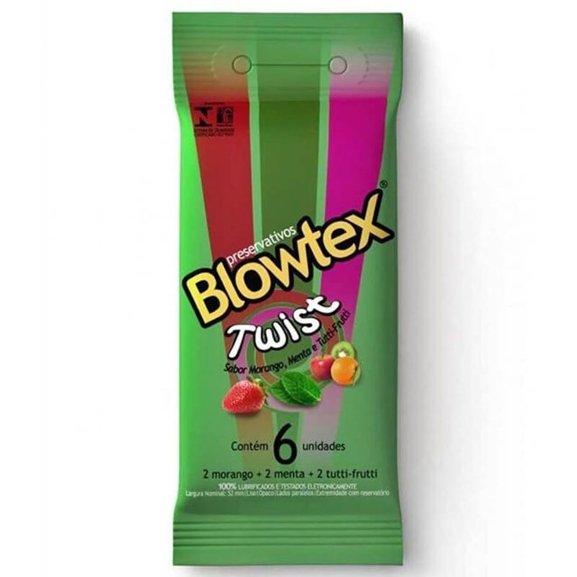 Preservativo Blowtex Twist Sabores com 6 Unidades