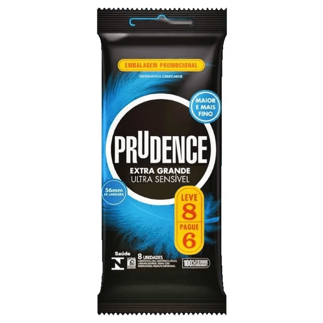 Preservativo Prudence Extra Grande Ultra Sensível 56mm L8P6