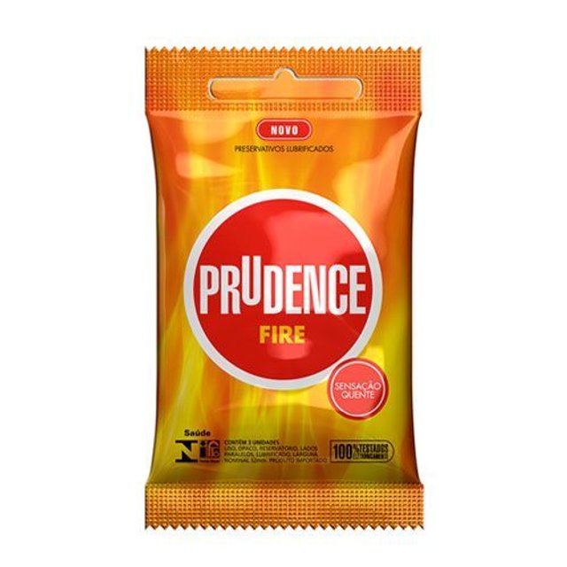 Preservativo Prudence Fire Sensação Quente 3 unidades