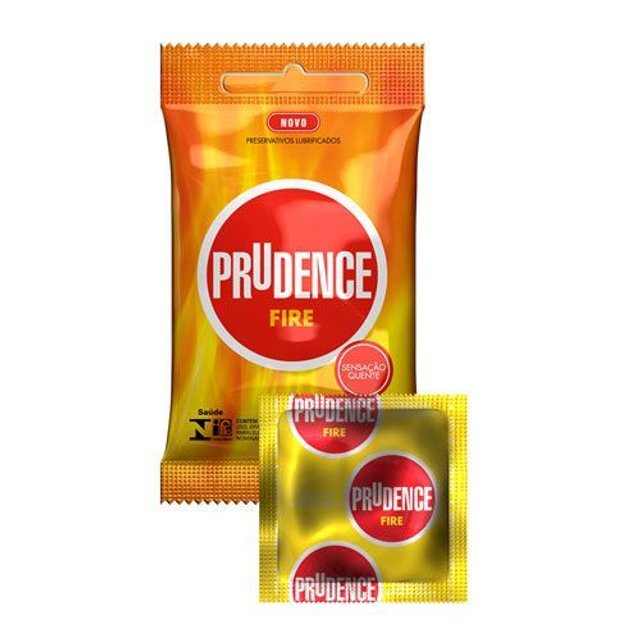 Preservativo Prudence Fire Sensação Quente 3 unidades