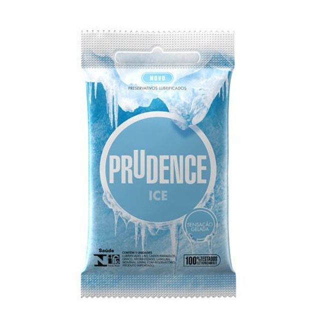 Preservativo Prudence Ice Sensação Gelada 3 unidades