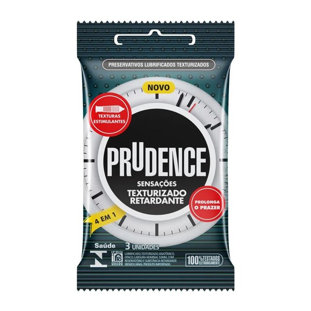 Preservativo Prudence Retardante Texturizado 3 Unidades