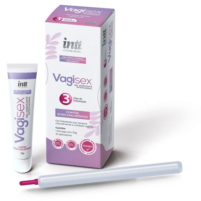 Vagisex Gel Lubrificante Hidratante Intravaginal Intt 30g com 10 Aplicadores