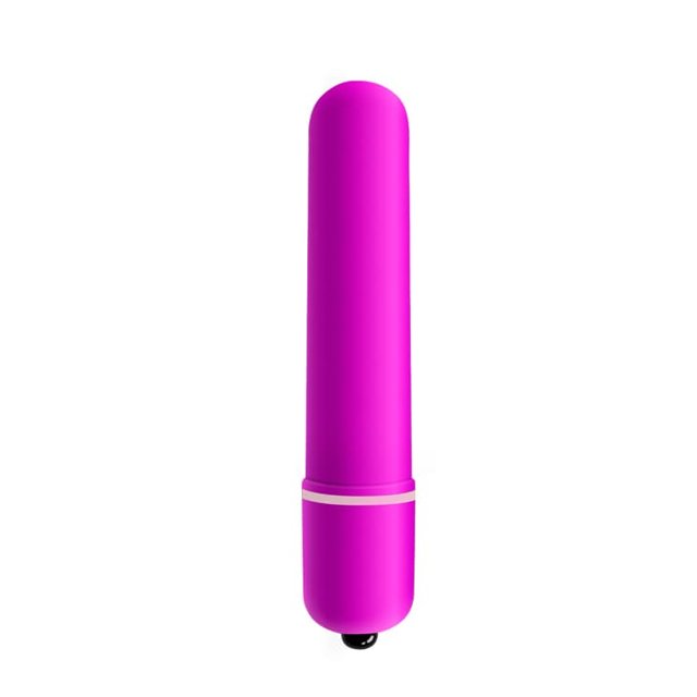 Vibrador Bullet Cápsula 9,2 x 1,8 cm Lilás Aveludado 10 Modos Vibração