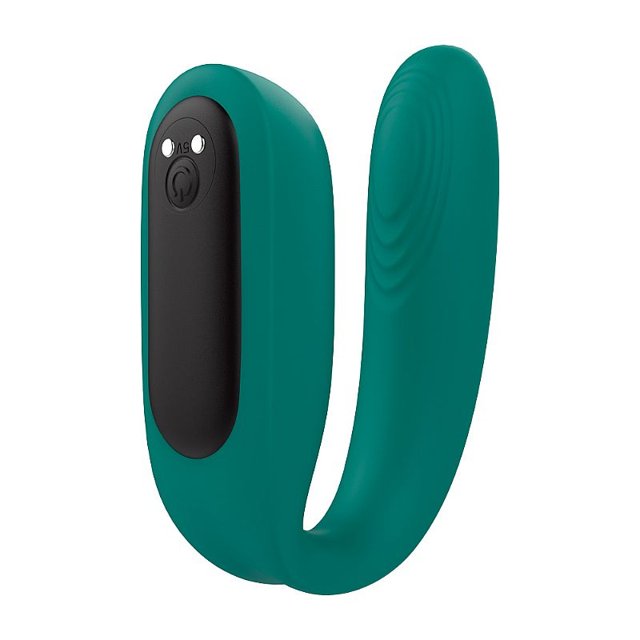 Vibrador Do Casal Baud S-Hande Verde Recarregável USB Controle Remoto