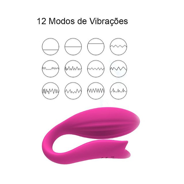 Vibrador Do Casal Recarregável Ariel Controle Remoto 12 modos