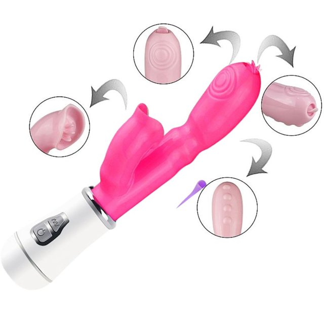 Vibrador do Ponto G e Clitóris Pink com 12 Modos de Vibração