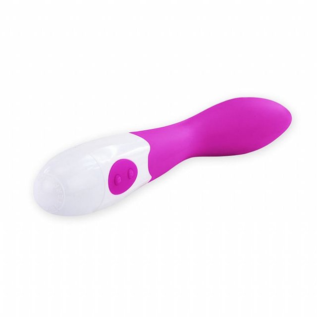 Vibrador Estimulador Ponto G Lilás em Silicone 30 Modos de Vibração