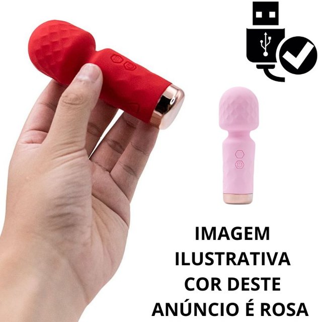 Vibrador Mini Varinha Mágica Hero Recarregável 10 Modos