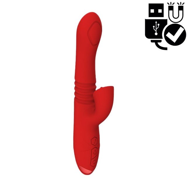 Vibrador Sobe Desce Phoenix com Vibrador Ponto G e Estimulador