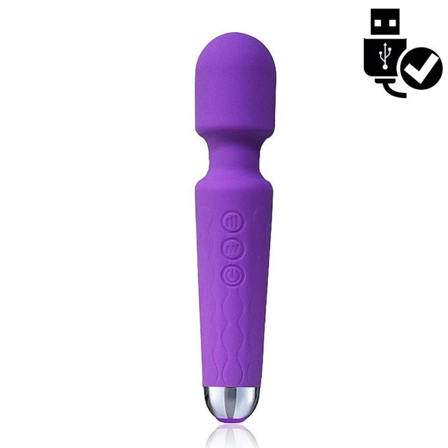 Vibrador Varinha Mágica V3 Recarregável em Silicone 20 Modos