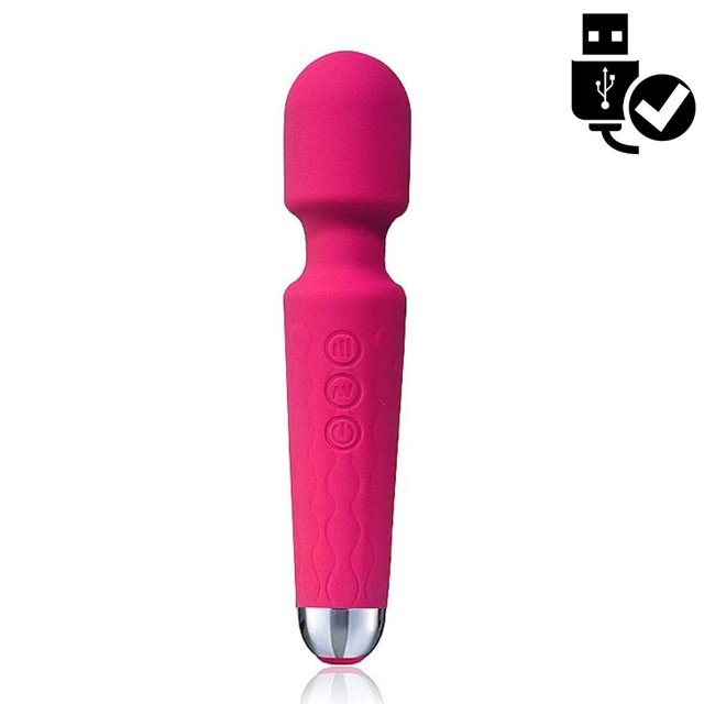 Vibrador Varinha Mágica V3 Recarregável em Silicone 20 Modos