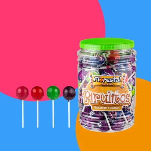 Pirulito Zollé Tutti Frutti 480g Florestal - Lupel