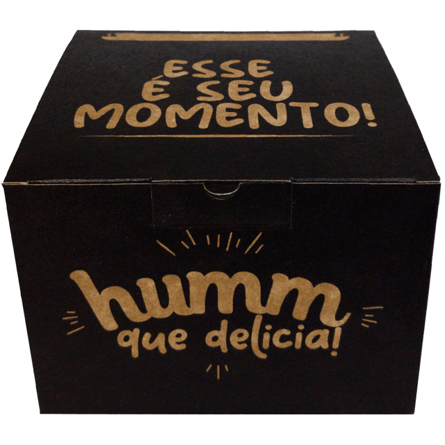 Box, Embalagem Hambúrguer Gourmet GRANDE PRETO 500un