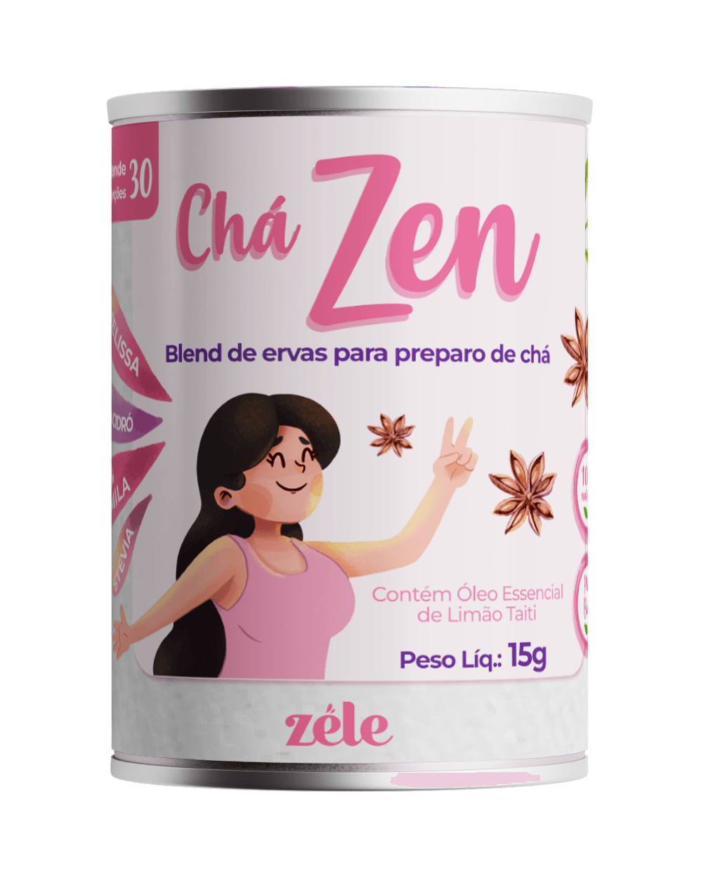 Chá Zen 15G | Zele Suplementos Funcionais