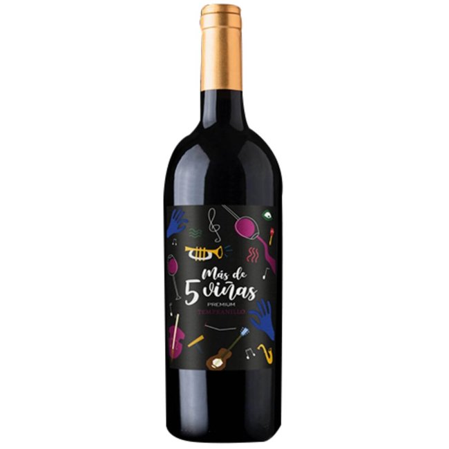 Vinho Más de Cinco Viñas Premium Tempranillo 750 ml