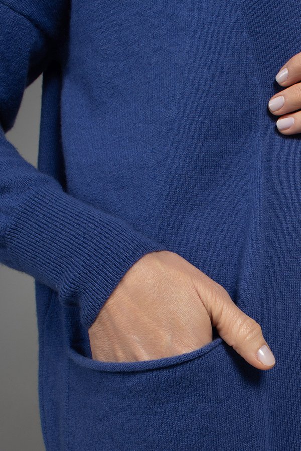 Cardigan alongado de tricô com lã e cashmere | Bonneterie | Tricôs