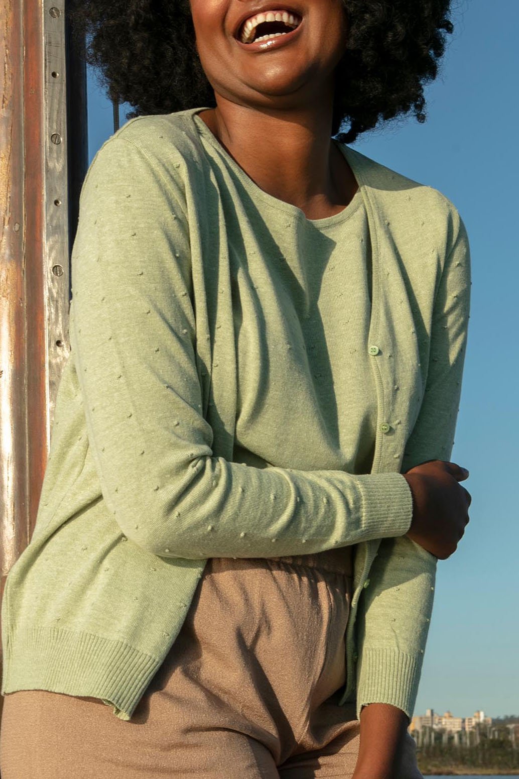 cardigan verde oliva