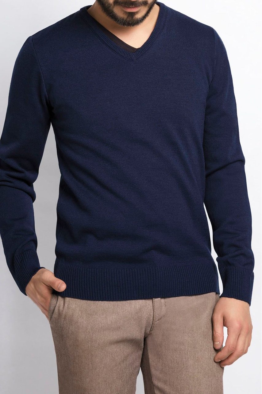 SUÉTER MASCULINO ACRÍLICO GOLA V (MS025) MySweater