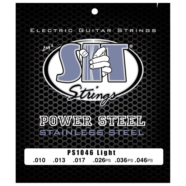 Encordoamento Para Guitarra SIT 010 Power Steel Stainless Extra Light PS1046