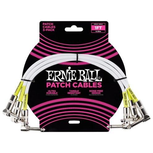 cabo-pedal-ernie-ball-kit-3-branco-30cm-po6055
