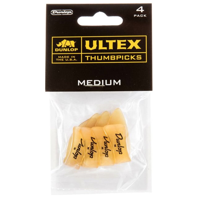 Kit 4 Dedeiras Dunlop Ultex amarela Média Para Violão Viola
