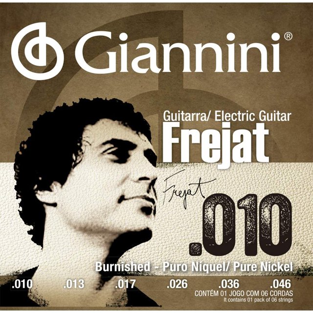 Encordoamento Para Guitarra Giannini Signature Frejat 010 Pure Nickel SSGPNFJ