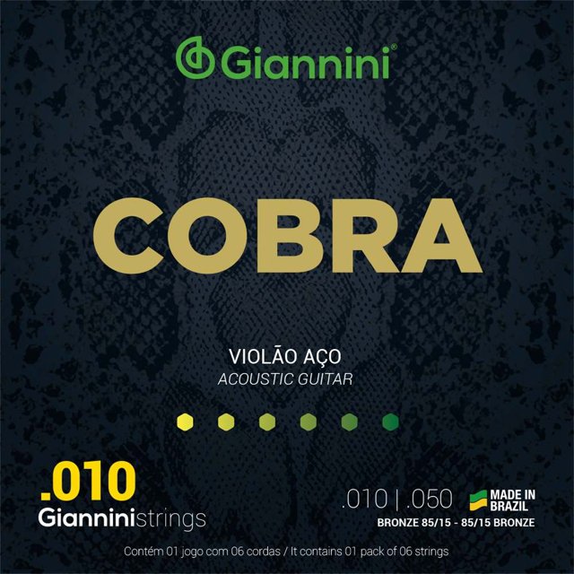 Encordoamento Para Violão Aço Giannini 010 Bronze 85/15 GEEFLE