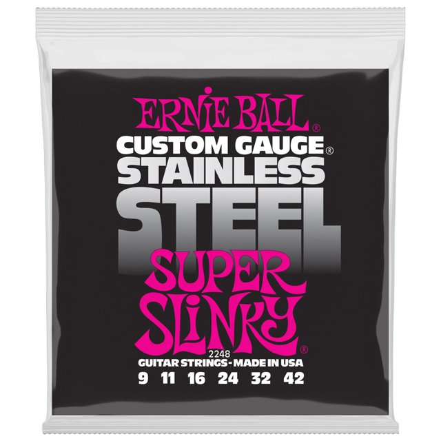 Encordoamento Para Guitarra Ernie Ball 009 Stainless Steel 2248