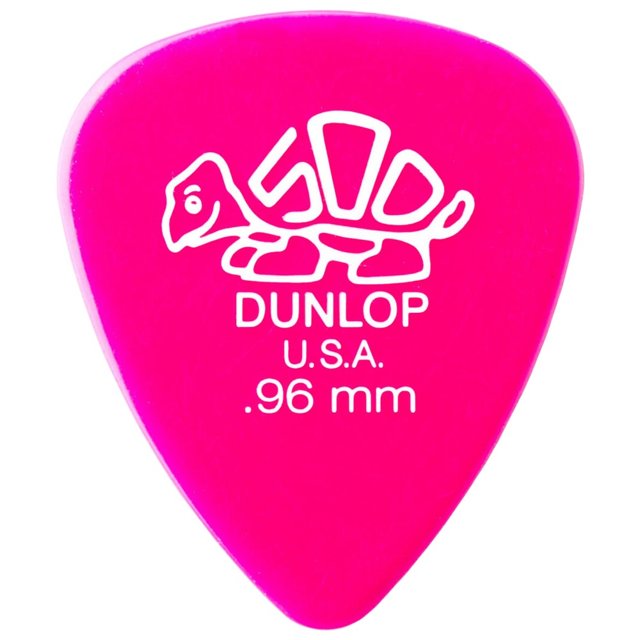 Kit Palhetas Dunlop Delrin 500 0.96mm Rosa C/12 unidades