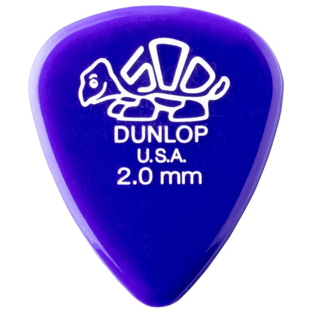 Kit Palhetas Dunlop Delrin 500 2.0mm Roxa C/12 unidades