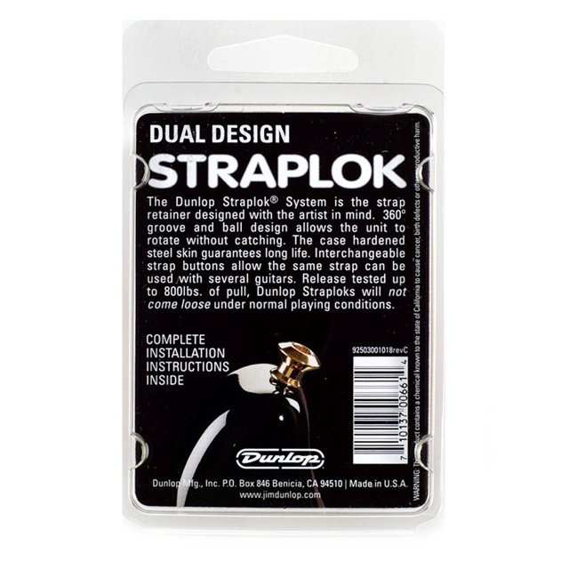 Strap Lock Dunlop Dual Design Preto SLS1033BK