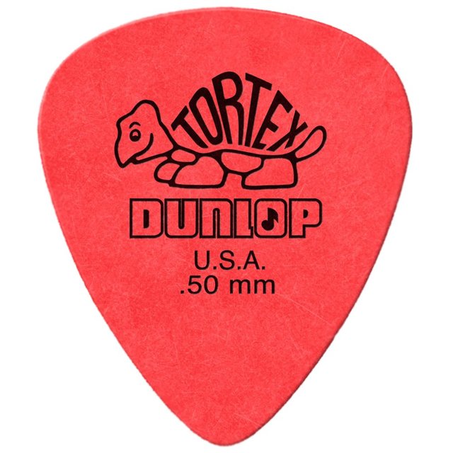 Kit Palhetas Dunlop Tortex 0.50mm Vermelha C/ 12 Unidades