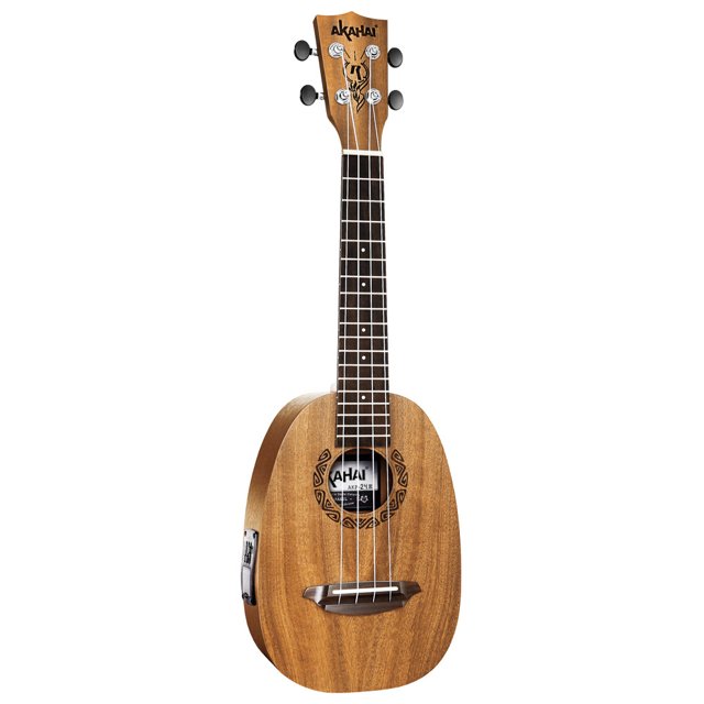 Ukulele Akahai Ronsani AKP-24E Concerto Elétrico Pineapple Natural