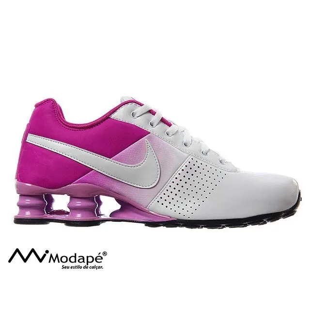 nike shox branco e lilas