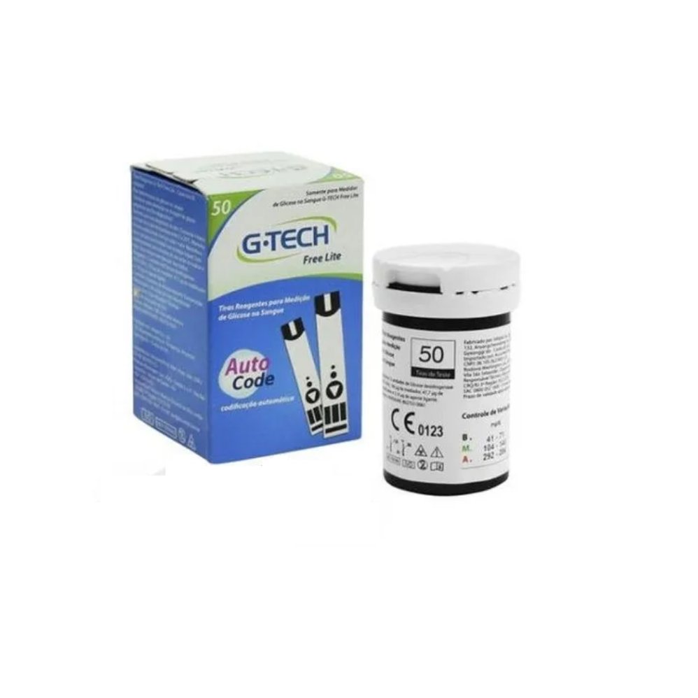 Medidor de Glicose Kit Completo - G Tech Lite Aparelho de Glicose G-Tech