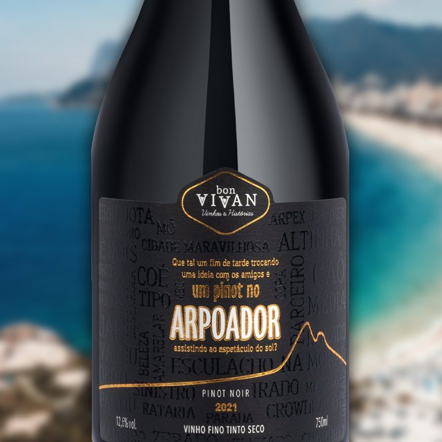 Vinho Tinto Bon Vivan Merlot em Pedra Azul