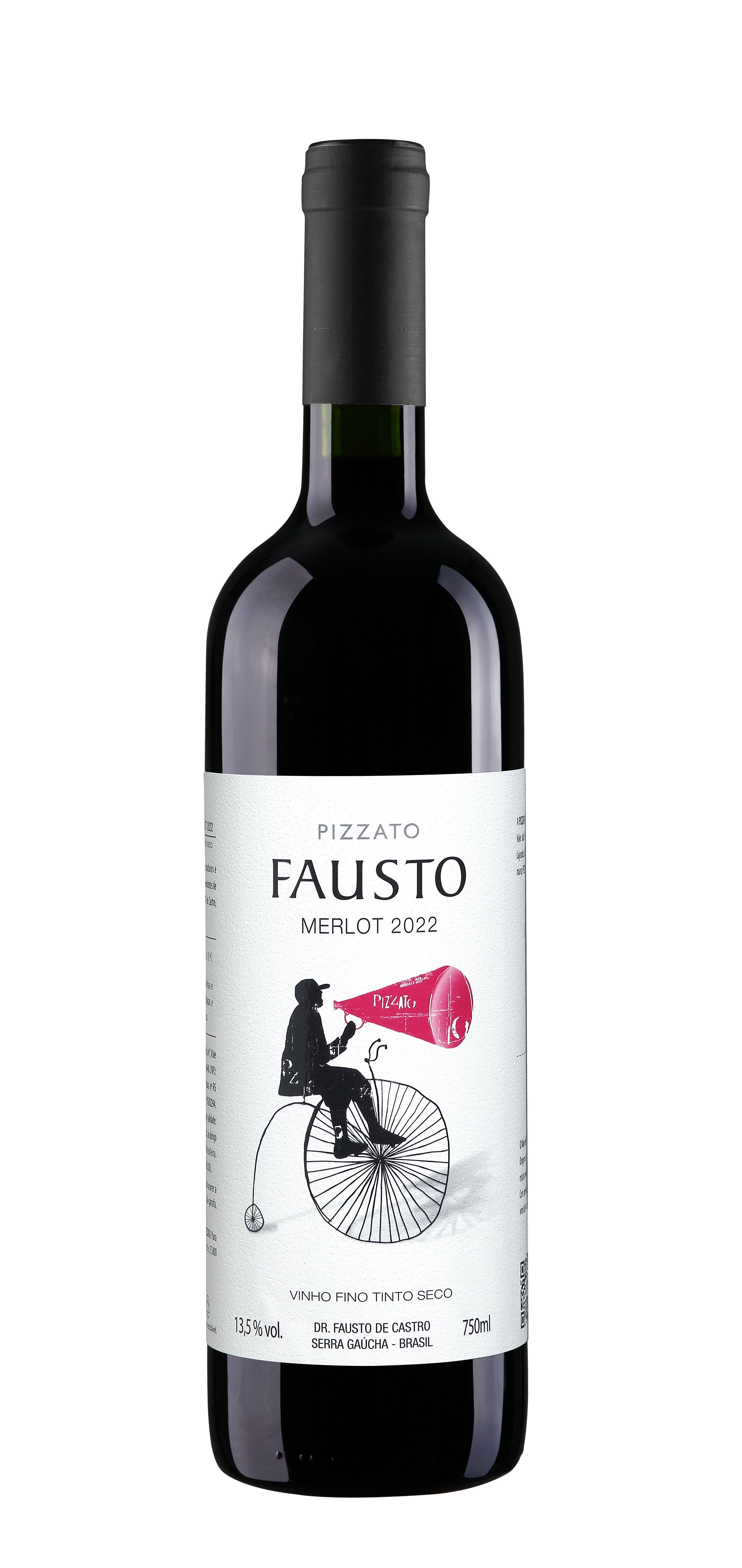 Vinho Tinto Fausto de Pizzato Merlot | Emporio Vino do Sul