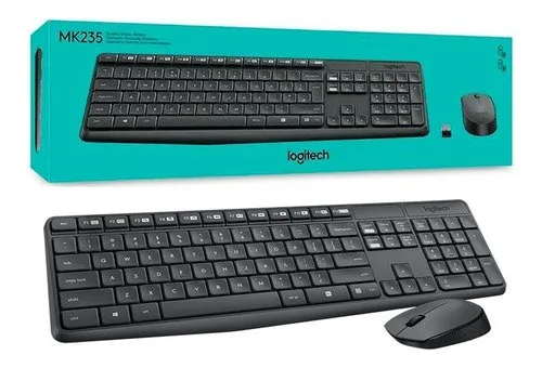 KIT TECLADO MOUSE S/FIO MK235 LOGITECH