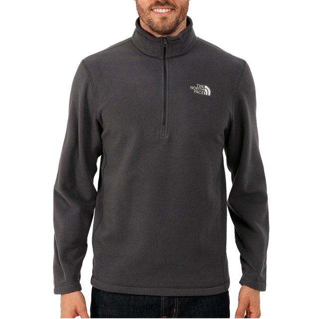 fleece tka glacier full zip masculino preto