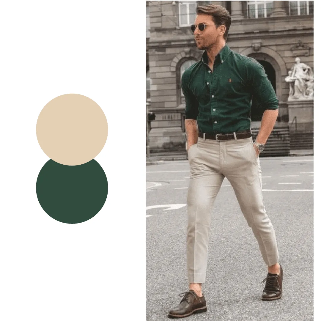 Combinacoes Formais De Cores De Camisa E Calca Para Homens 7 CORES DE