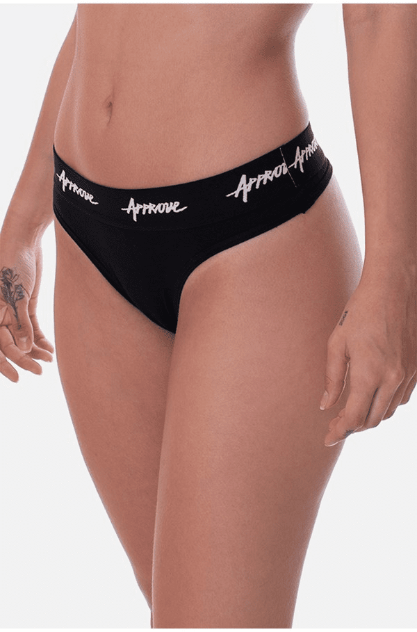 Shorts Underwear Approve Preto Com Branco - Approve