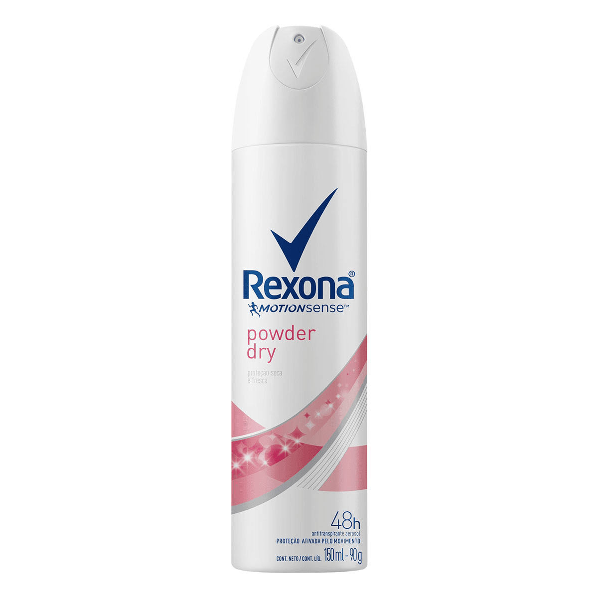 Desodorante Aerosol Rexona Motion Sense Powder Rosa Feminino 150ml/90g